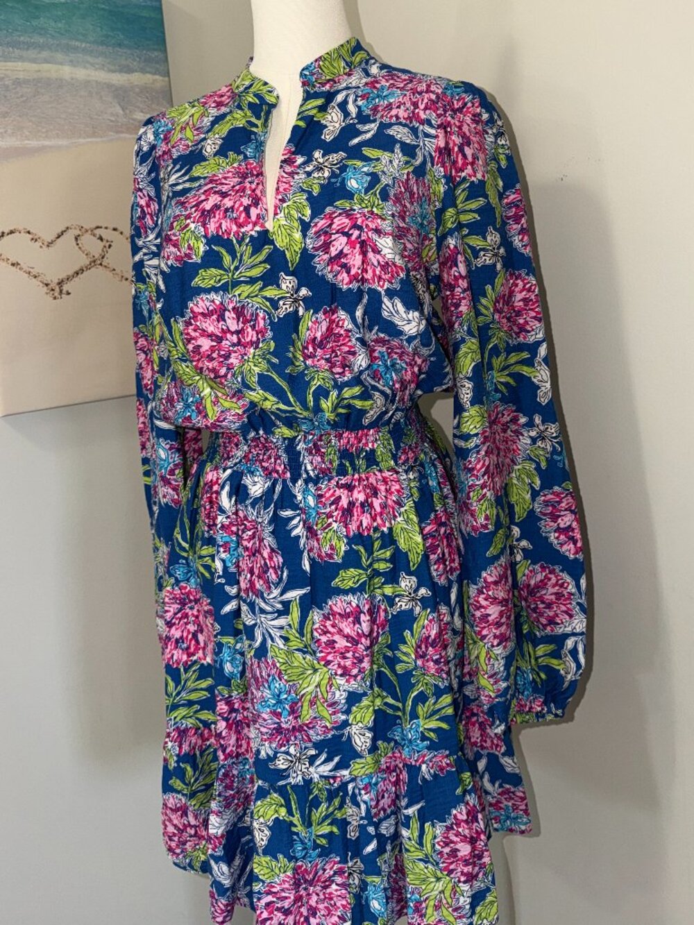 Lilly Pulitzer Size 8 NWOT – Beautiful Blue Tropical Scenic Print! 💖